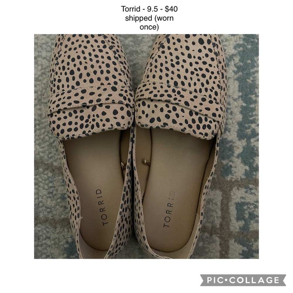 Torrid Leopard Loafers - Size 9.5 (worn once)